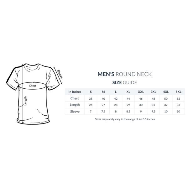 men's t-shirt size chart