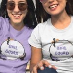 women tshirt with beautiful sticker on it having text girl squad