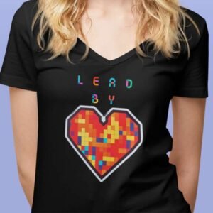 lead by heart unisex vneck tshirt