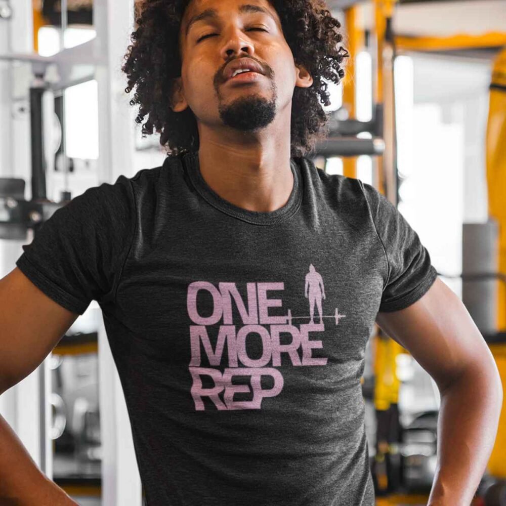 black gym tshirt one more rep