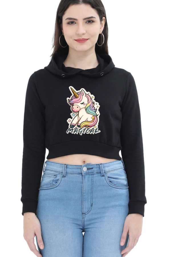 Unicorn hotsell crop hoodie