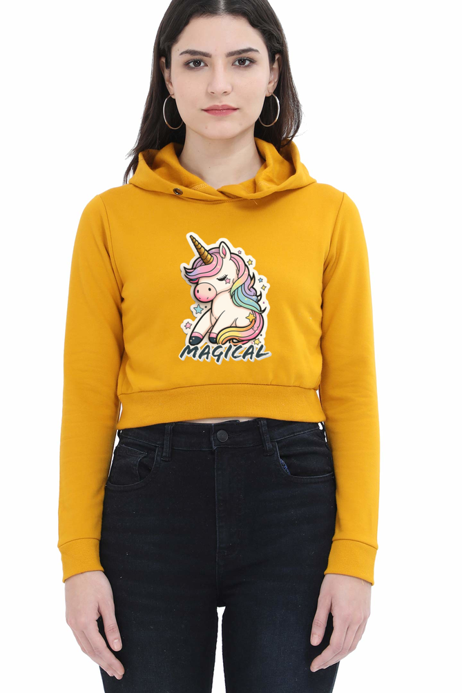 Unicorn 2024 crop hoodie