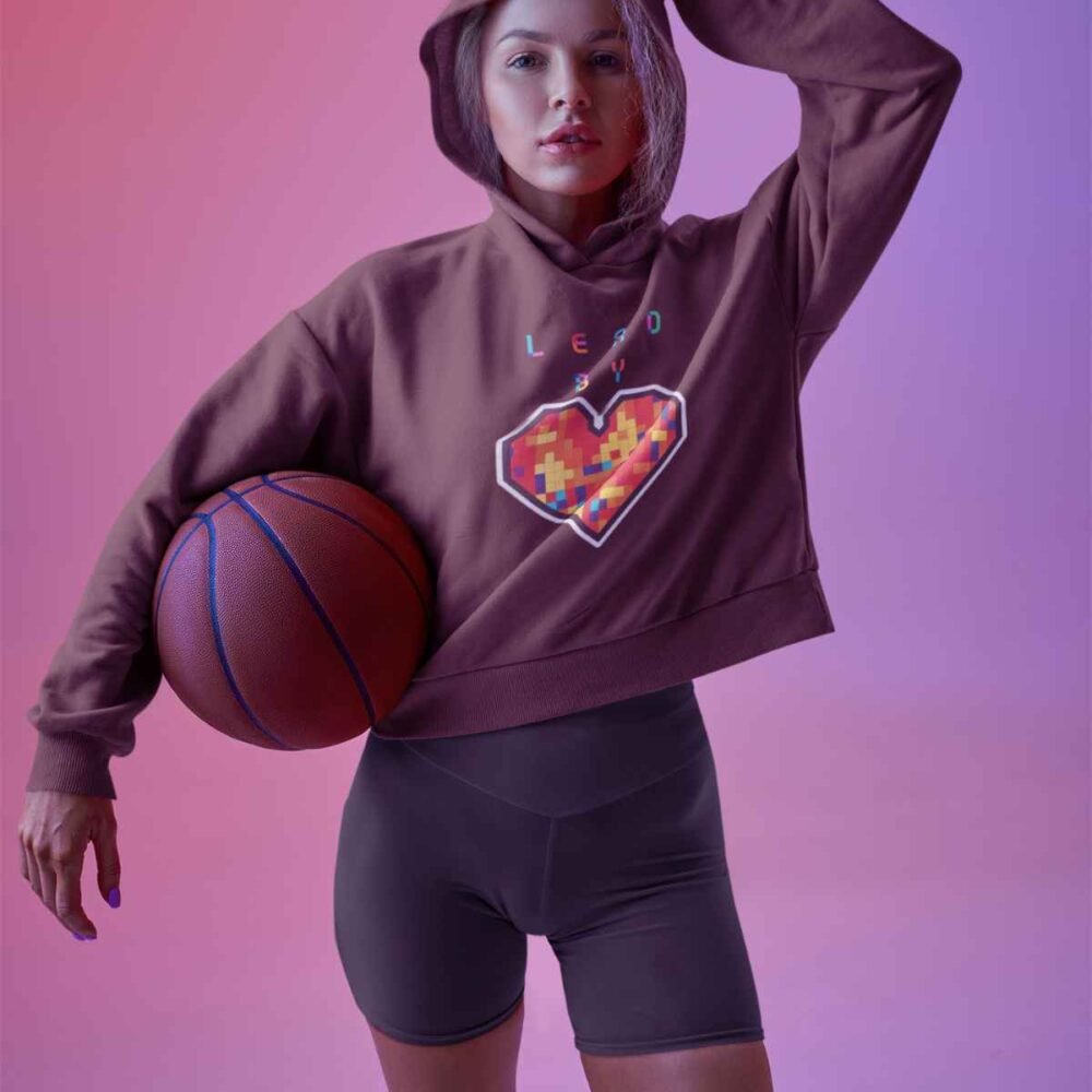lead by heart cropped hoodie