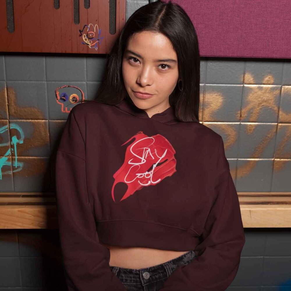 stay cool crop hoodie