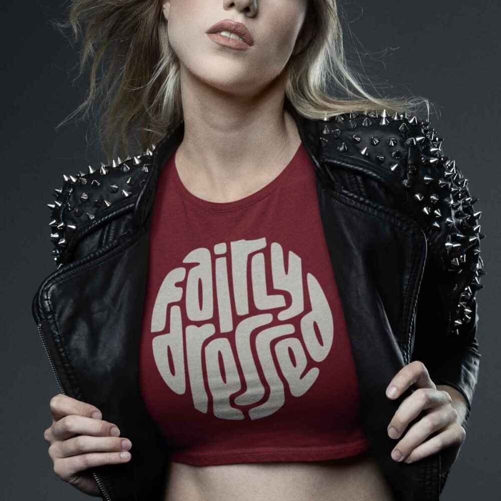 crop top printed fairly dressed