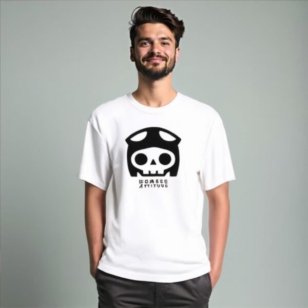 man wearing clash royale bomber tshirt